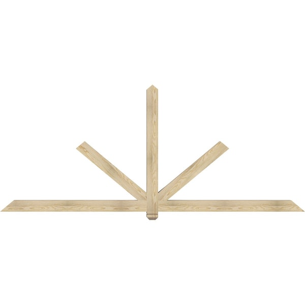 Ekena Millwork Kennewick Rough Sawn Timber Gable Bracket, Douglas Fir, 108"W x 45"H x 4"D x 4"F, 10/12 Pitch GBW108X45X0404KEN00RDF - main